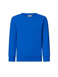 Blaues Kinder Sweatshirt aus Bio-Baumwolle mit Rundhals und Rippbündchen